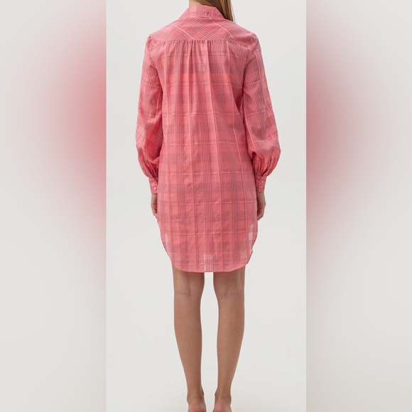 Trina Turk Aisling Print Long Sleeve Shirtdress. Size Medium - Picture 2 of 14